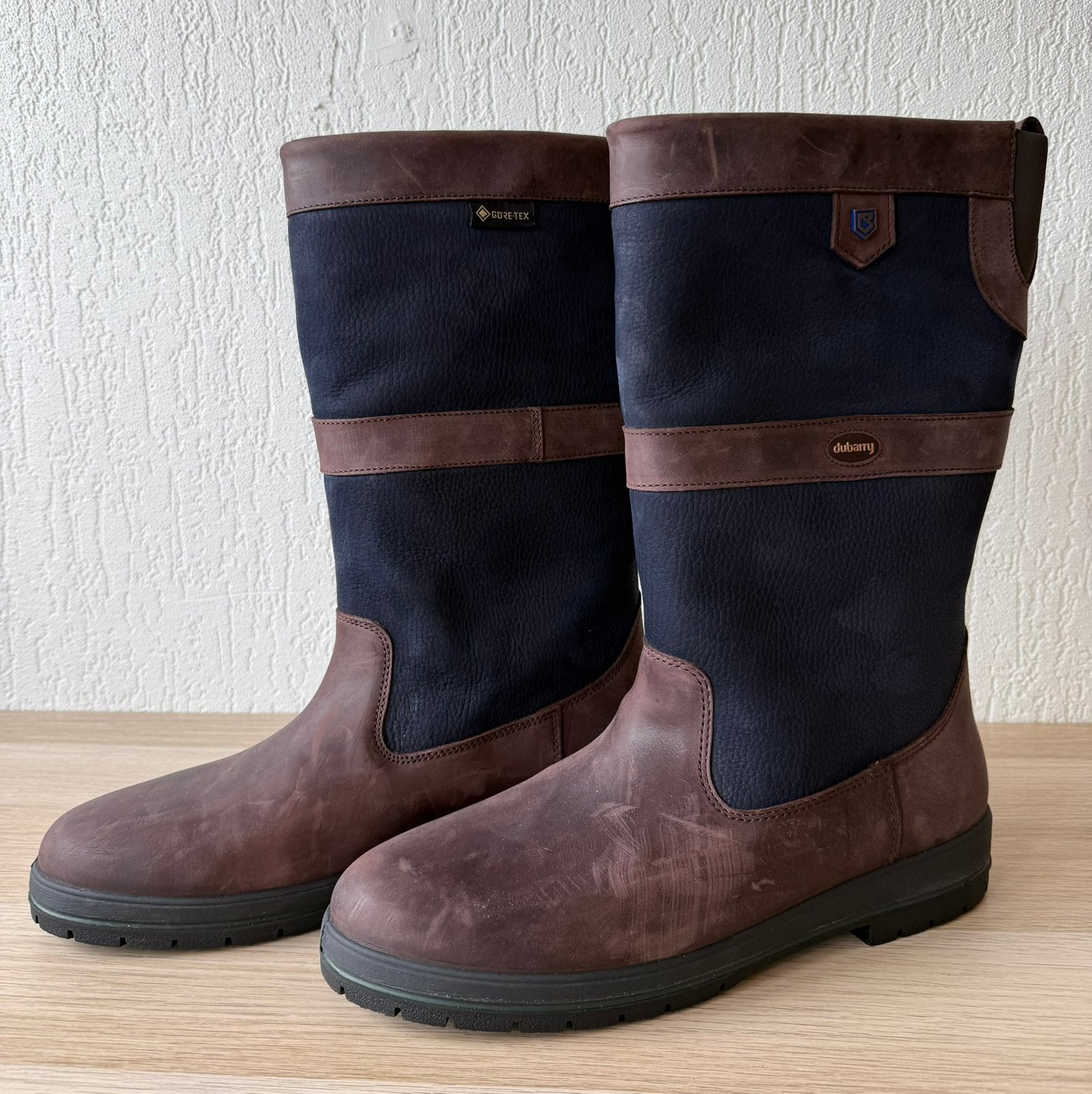 Dubarry Galway laarzen - Bruin/Blauw - Zo goed als nieuw, Hoge laarzen, Bruin, Ophalen of Verzenden, Zo goed als nieuw