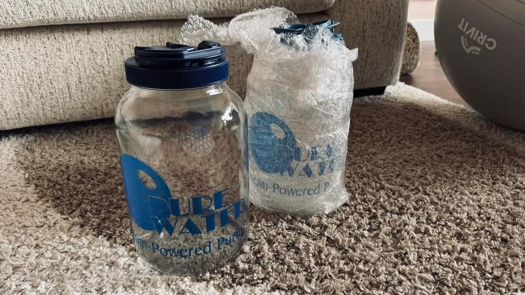 2x Glazen Waterfles 3,8 Liter, Ophalen, Zo goed als nieuw