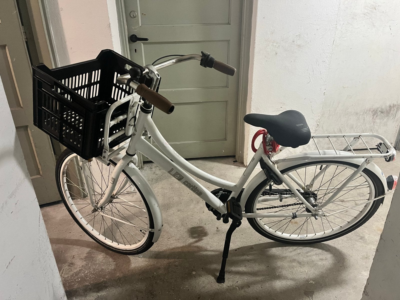 Cortina L4 meisjesfiets 24 inch – wit, Ophalen, Terugtraprem, 24 inch, Versnellingen