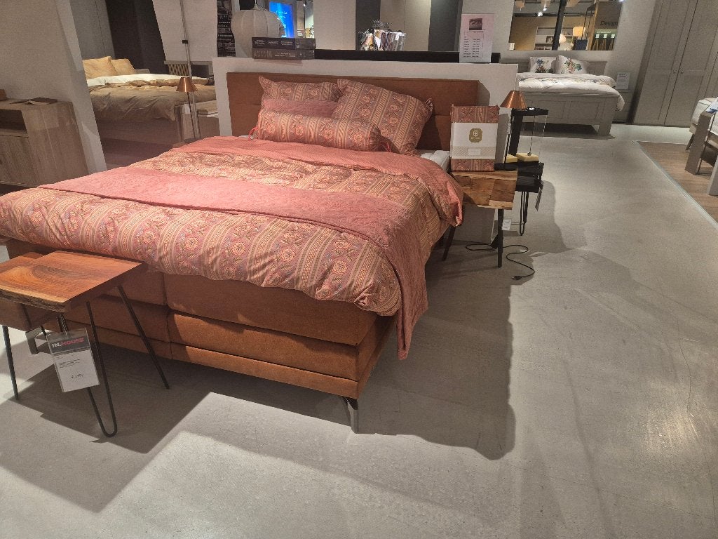 avek boxspring Fier 160x200 elektrisch, Oranje, Ophalen of Verzenden, 200 cm, 160 cm