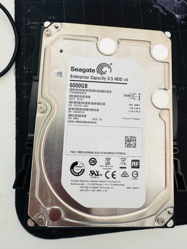 6TB HDD X 2 seagate SAS, Intern, SAS, Server, HDD