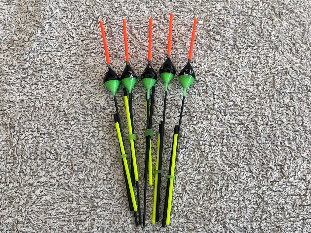 adv 294 / NIEUW set 5 commercial dobbers CF 0,10gr, Ophalen of Verzenden, Nieuw, Dobber of Lood