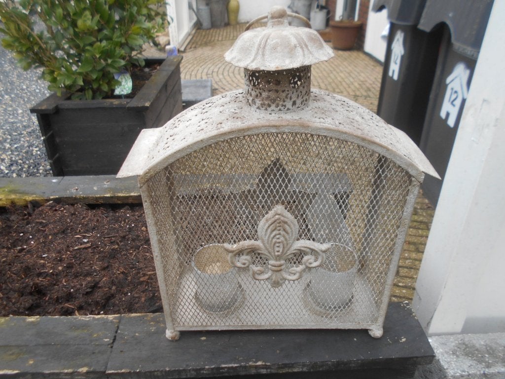 Windlicht, Huis en Inrichting, Woonaccessoires | Kandelaars en Kaarsen, Ophalen, Gebruikt, Hout, 25 tot 50 cm