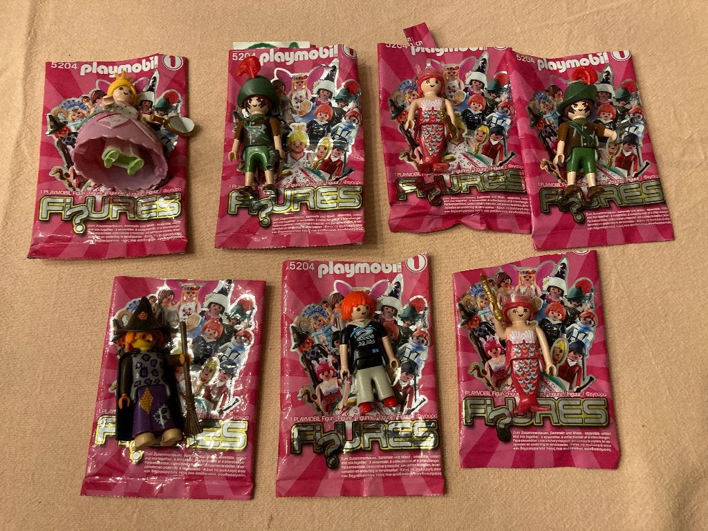 Playmobil figures 5204 serie 1 7 setjes zakjes heks poppetje, Complete set, Ophalen of Verzenden, Zo goed als nieuw, Figuren