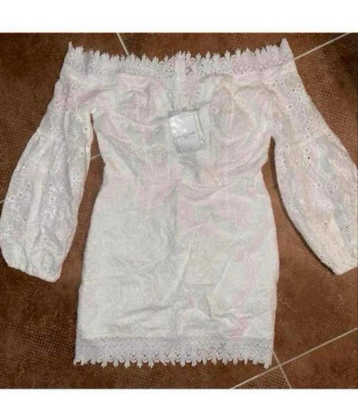 Nieuwe LIAO MEI JIA REN Jurk - Maat L, Kleding | Dames, Wit, Maat 42/44 (L), Nieuw, Ophalen of Verzenden