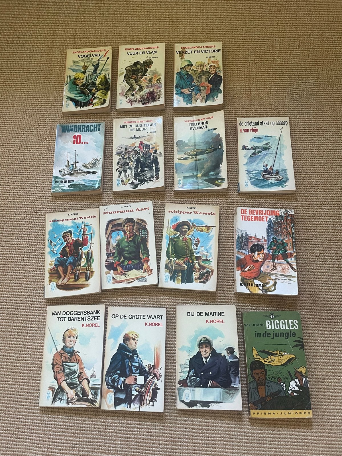 15 jongensboeken over zee en WO2 - Avontuurlijke verhalen, Ophalen of Verzenden, Gelezen, Fictie algemeen