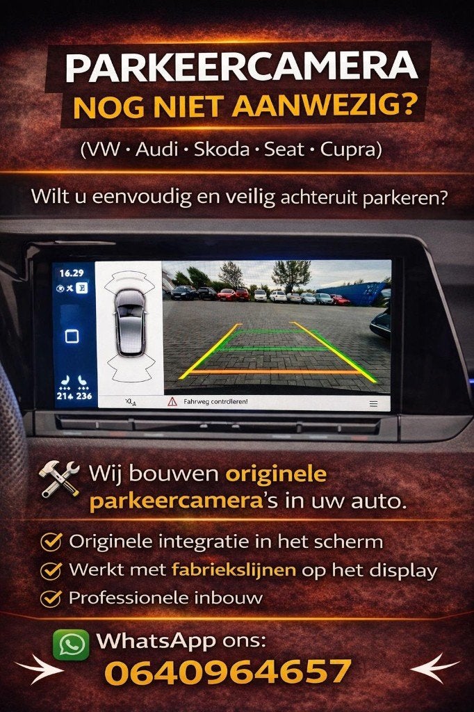 Achteruitrijcamera Inbouw VW Audi Seat Skoda Cupra Origineel, Ophalen, Nieuw