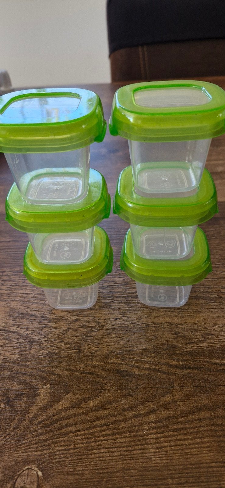 Set van 6 Voorraadbakjes met Groene Deksel, Ophalen of Verzenden