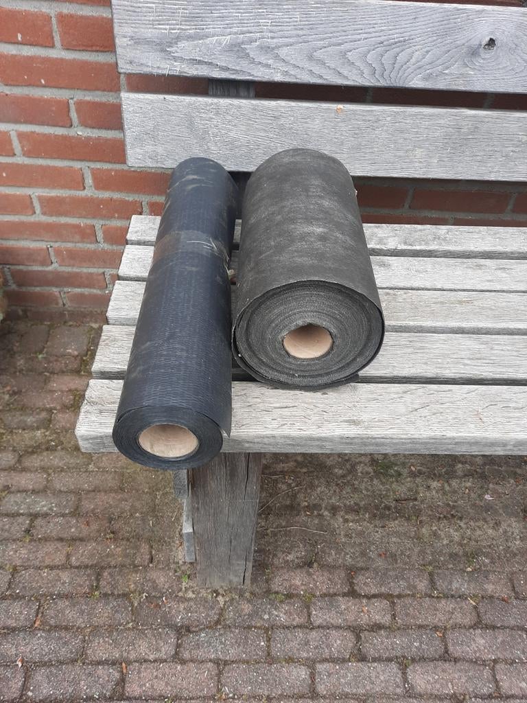 2 rollen dakfolie en DPC folie, Overige materialen, Zwart, Overige typen, Nieuw