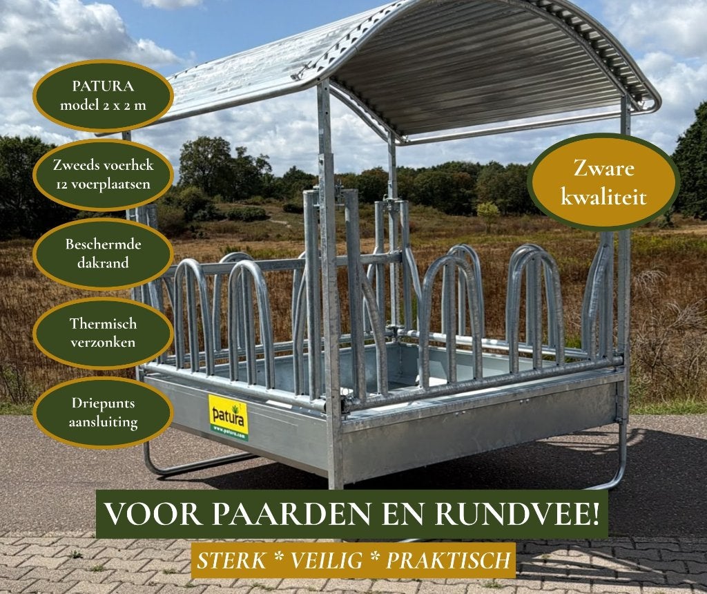 Hooiruif, Hay feeder, Voerplaats, Voederplek, Dieren en Toebehoren, Weidegang, Schaijk, Info@veldomheiningen.nl, 4 paarden of pony's of meer