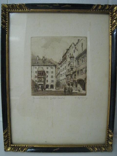 Tekening Innsbruck Gold Zanhl, Antiek en Kunst, Ophalen of Verzenden