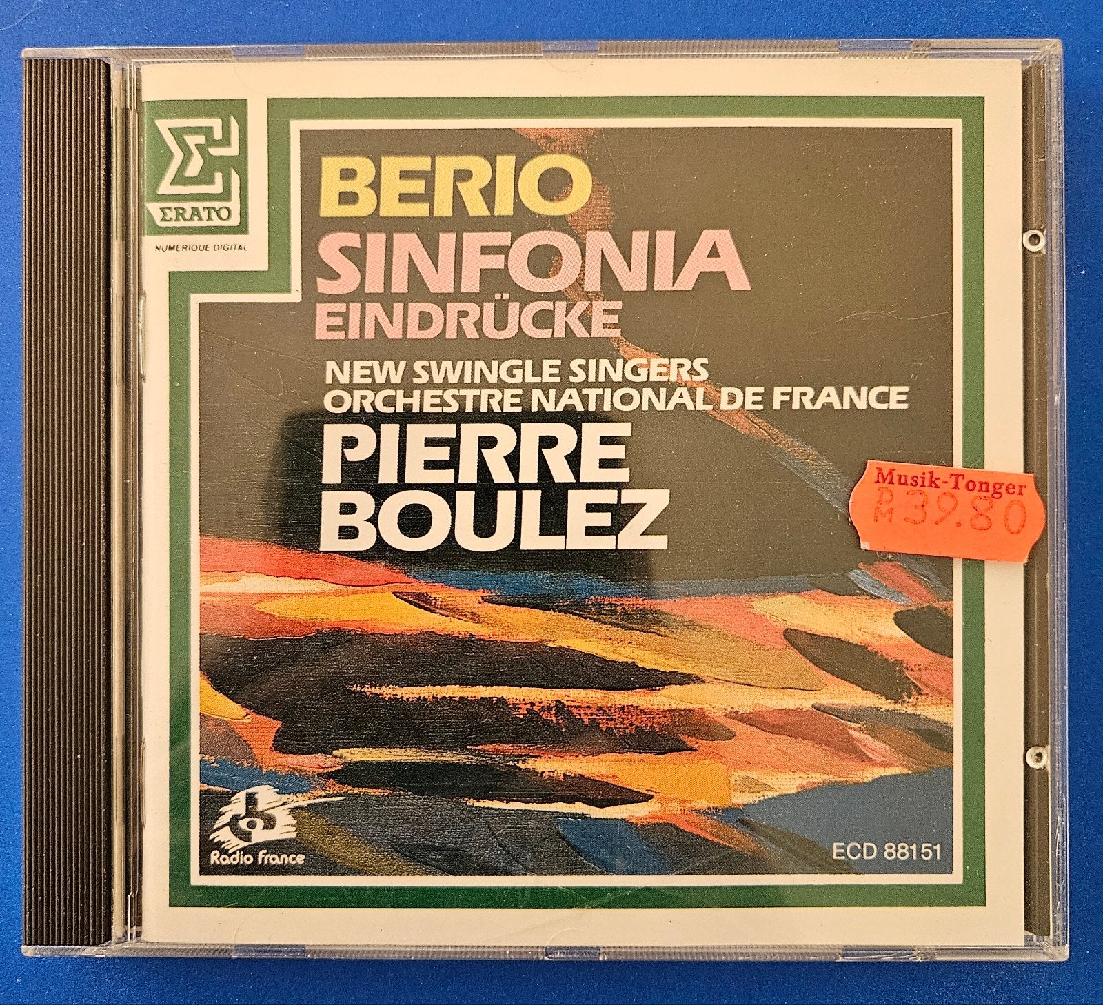 Luciano Berio – Sinfonia / Eindrücke – Pierre Boulez – Erato, Ophalen of Verzenden, Modernisme tot heden, Zo goed als nieuw