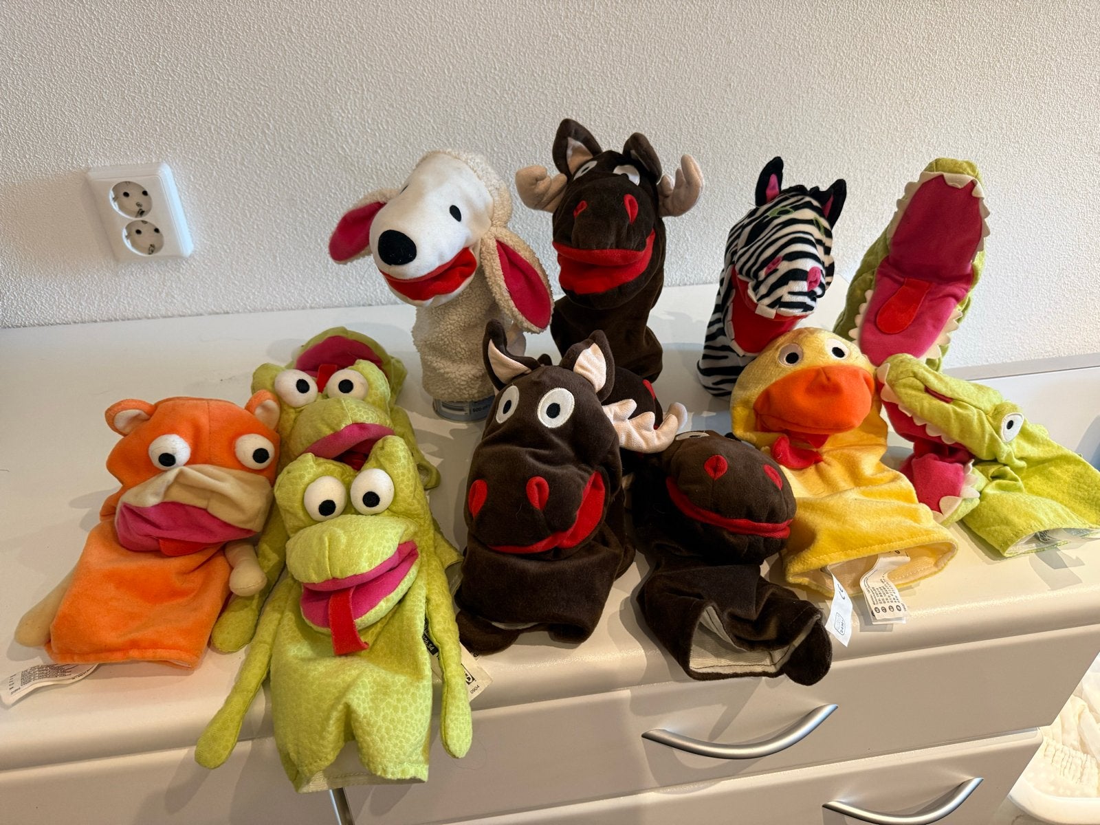 Leuke handpoppen set - diverse dieren (IKEA uit collectie), Ophalen, Gebruikt, Overige typen