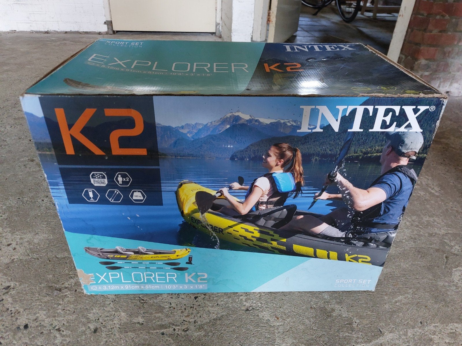 Intex Explorer K2 Opblaasbare Kano, Ophalen, Opblaasbaar, Nieuw, 2-persoons