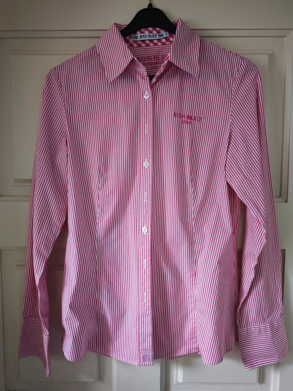 Bien Bleu damesblouse NIEUW maat M rose wit gestreept, Ophalen of Verzenden, Nieuw, Maat 38/40 (M), Wit