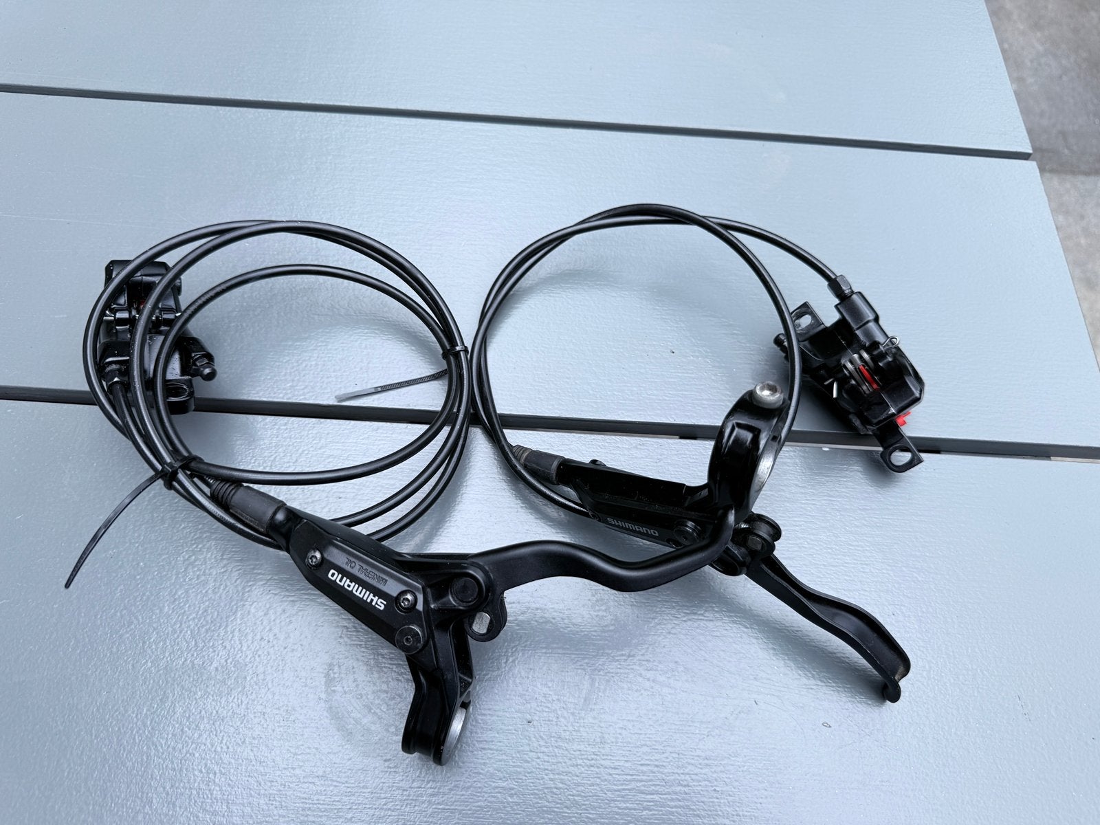 Shimano BR M445 hydraulische schijfremmen, Fietsen en Brommers, Fietsonderdelen, Ophalen of Verzenden, Zo goed als nieuw, Remmen