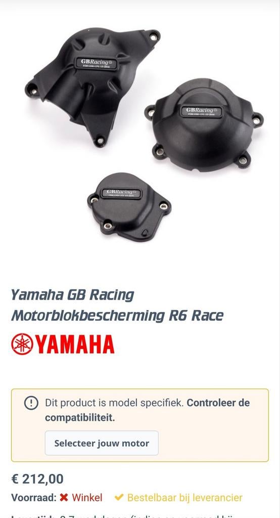 Yamaha R6 GB Racing covers, Motoren, Ophalen of Verzenden