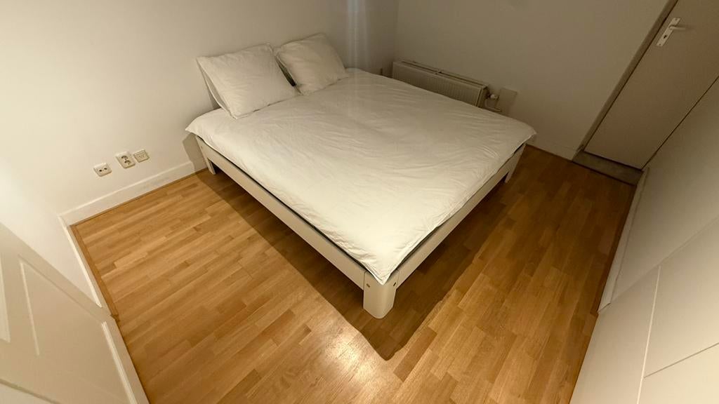 Auping 2 meter bij 1m80 ombouw + spiralen evt matrassen, Ophalen, Tweepersoons, Zo goed als nieuw, 180 cm