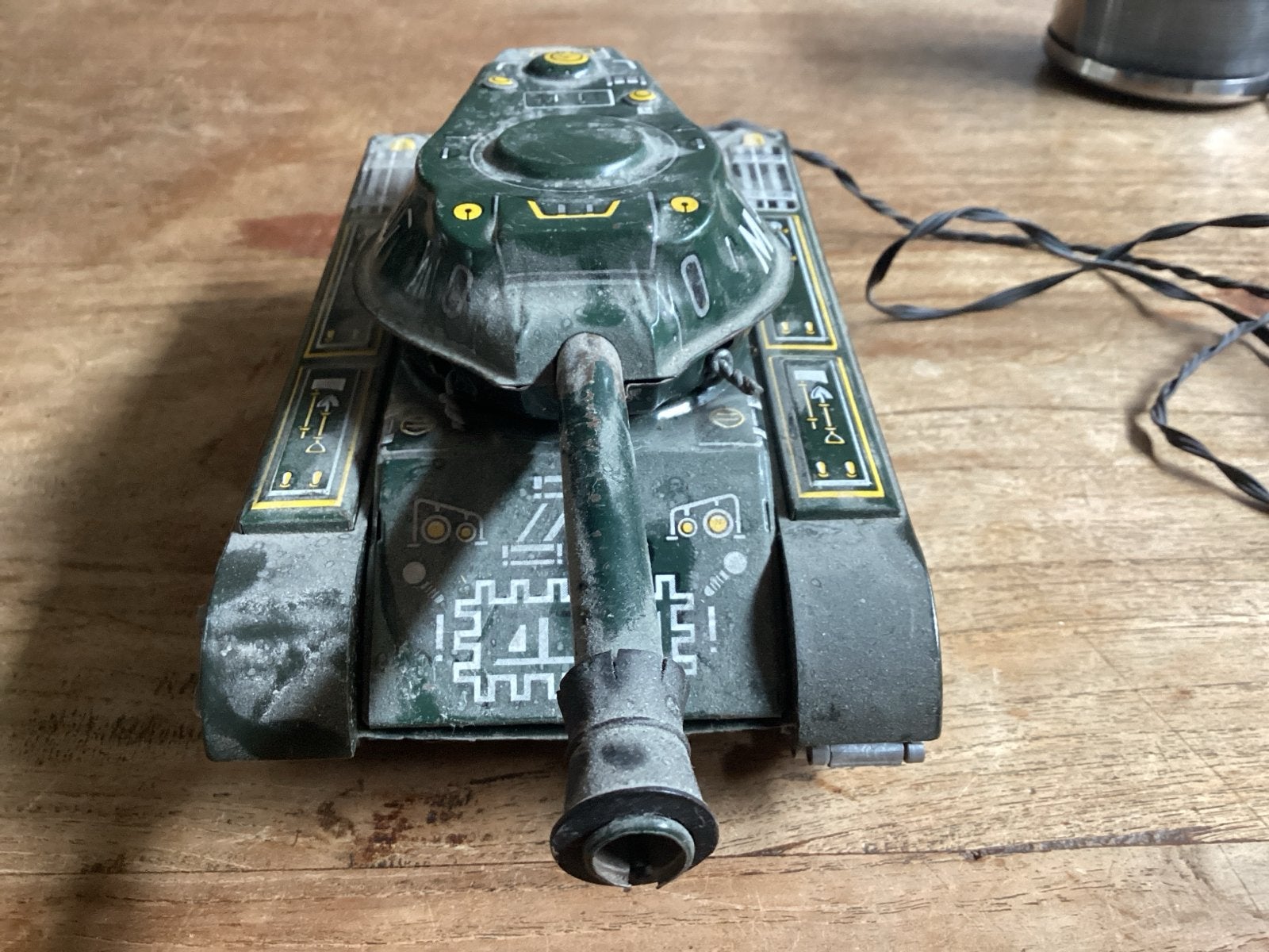 Vintage Metalen Speelgoedtank met Draadbesturing M-40, Ophalen of Verzenden
