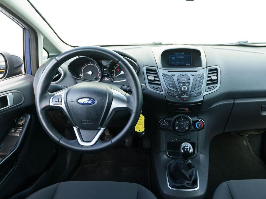 Ford Fiesta 1.0 3drs. Style | Airco | Navigatie | Bluetooth, Gebruikt, 525 kg, Blauw, Start-stop-systeem