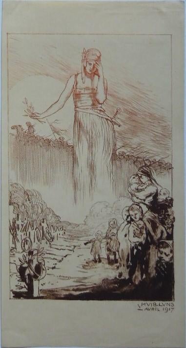 Huib Luns litho irisdruk "Avril 1917", Ophalen