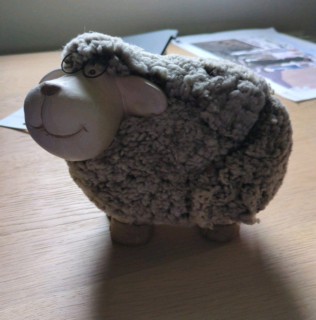 Schattig decoratief schaapje,, Gebruikt, Ophalen of Verzenden, Landelijk, Grijs