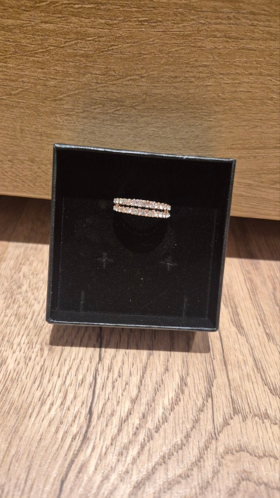 Nieuwe Rose Goudkleurige Ring Maat 8 met Kristallen, Sieraden, Tassen en Uiterlijk, Ophalen of Verzenden