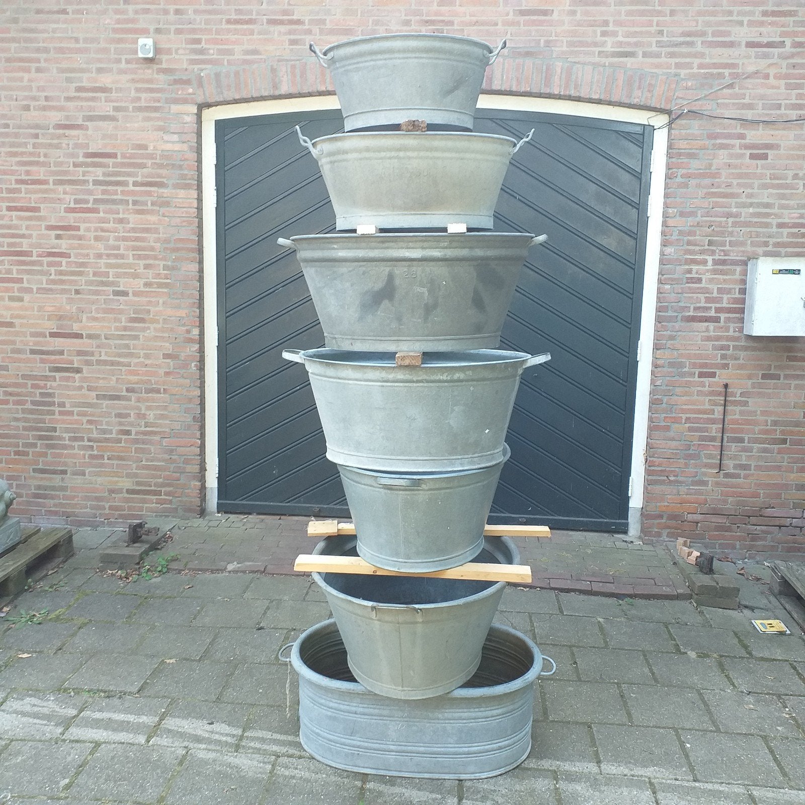 zinken teil , gieter vanaf 10,- per stuk, Ophalen