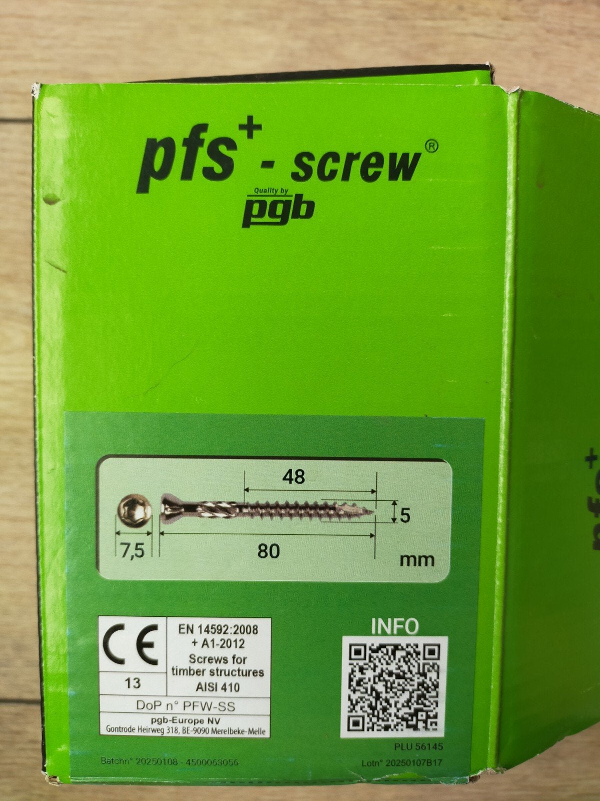 PFS+ Schroeven 7,5x80mm voor houtconstructies, Ophalen, 50 tot 100 mm, Schroeven, Nieuw