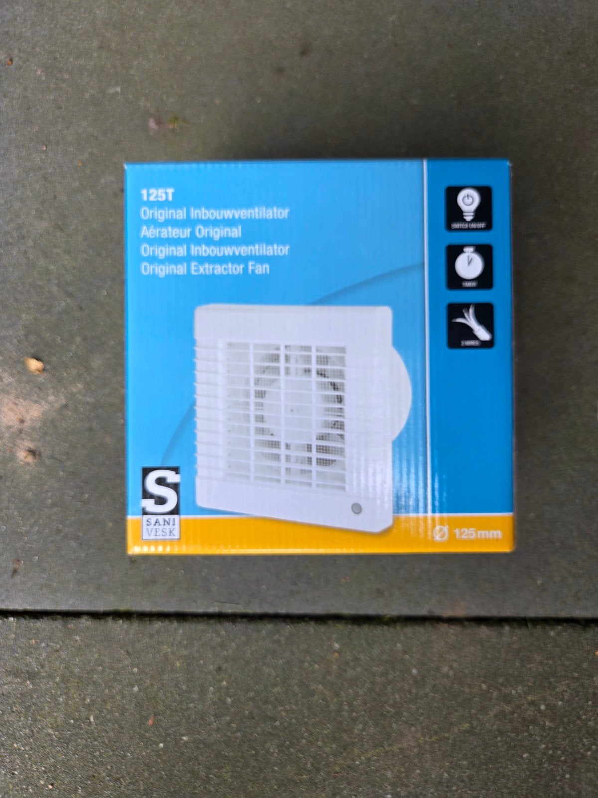 Sani-Vise 125T Inbouwventilator - Nieuw in doos, Ophalen, Nieuw, Ventilator