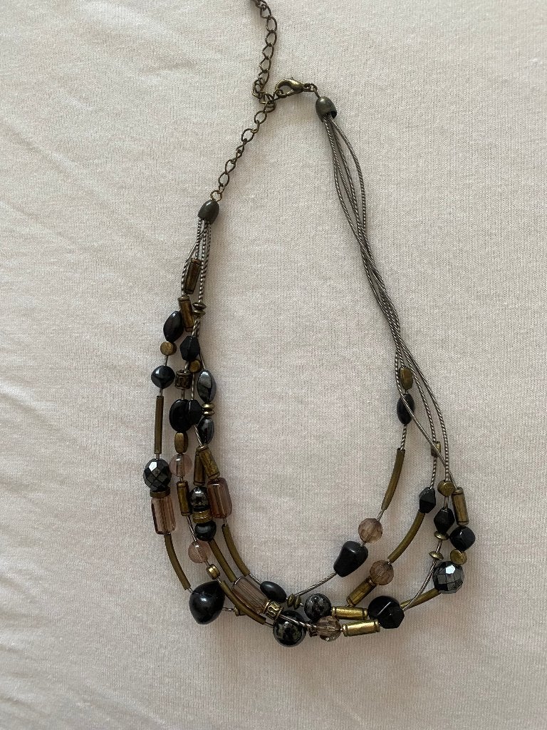 ketting NIEUW, Sieraden, Tassen en Uiterlijk, Kettingen, Ophalen of Verzenden, Nieuw, Zwart, Overige materialen