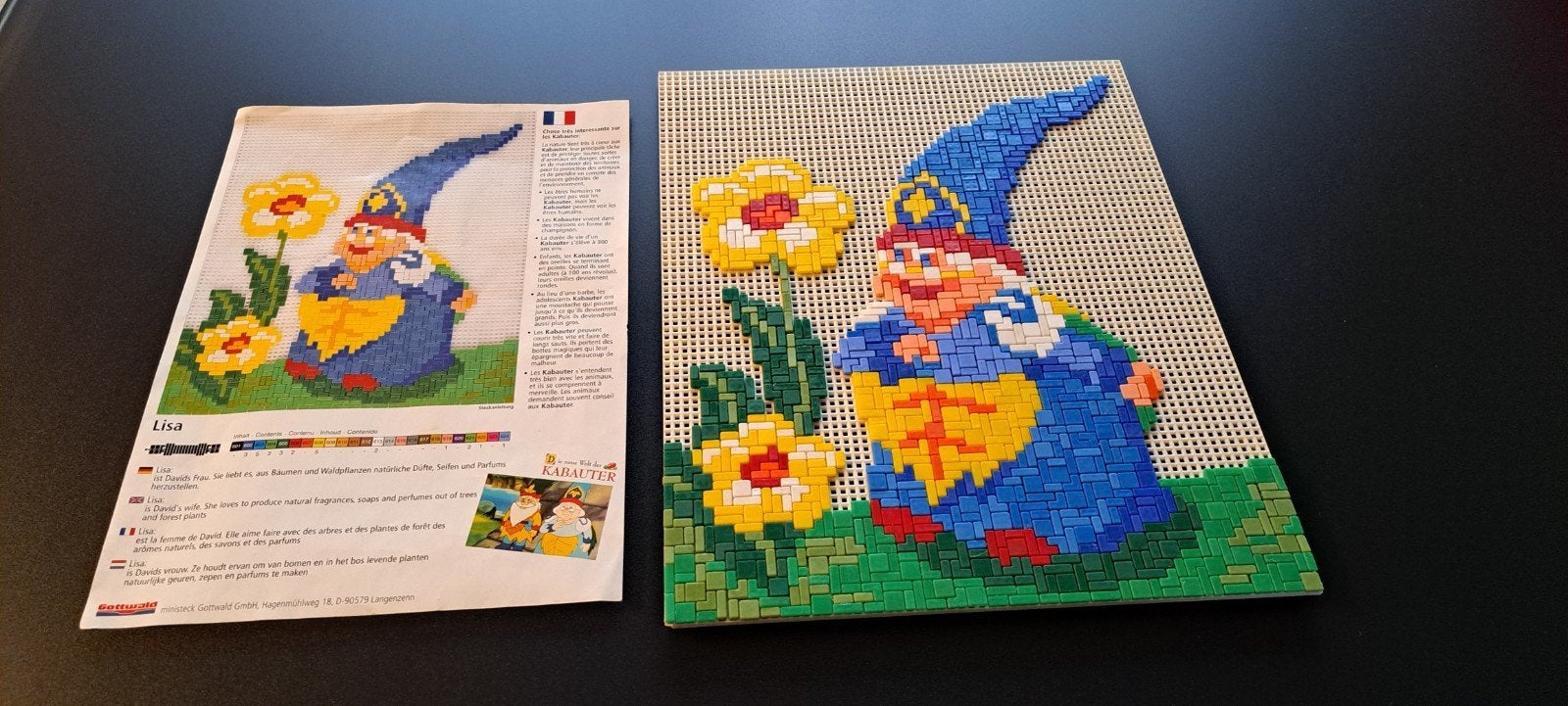 Ministeck Kabouter Lisa op bouwplaat & voorbeeld., Ophalen of Verzenden, Zo goed als nieuw