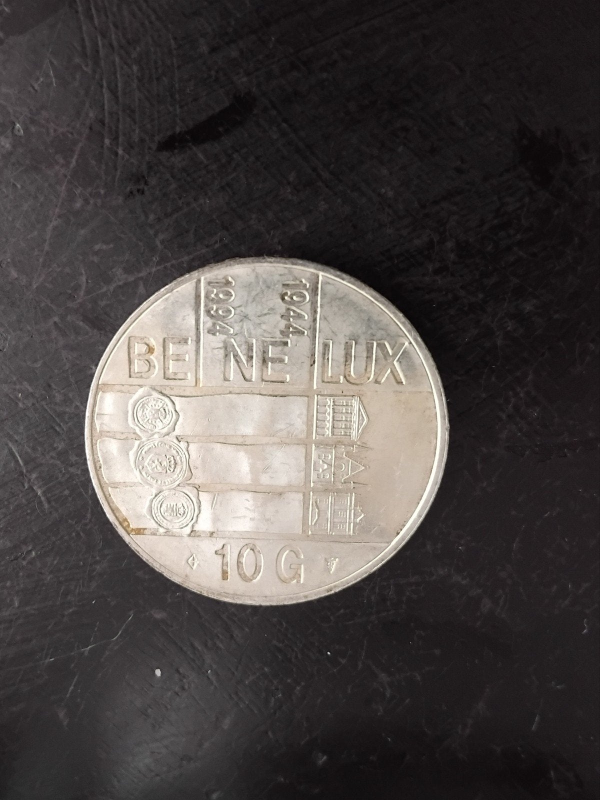 Zilveren Benelux 1944-1994 Koningin Beatrix 10 Gulden munt, Ophalen of Verzenden, Koningin Beatrix, 10 gulden, Losse munt