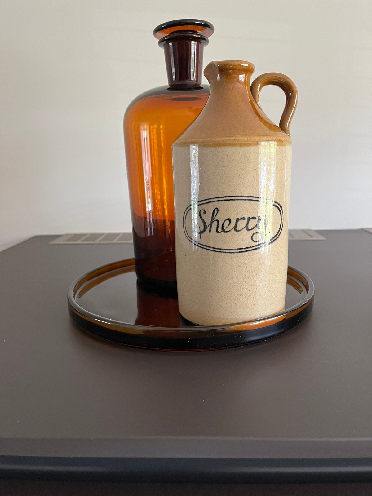 Vintage / brocante kermiek engelse sherry kruik., Ophalen