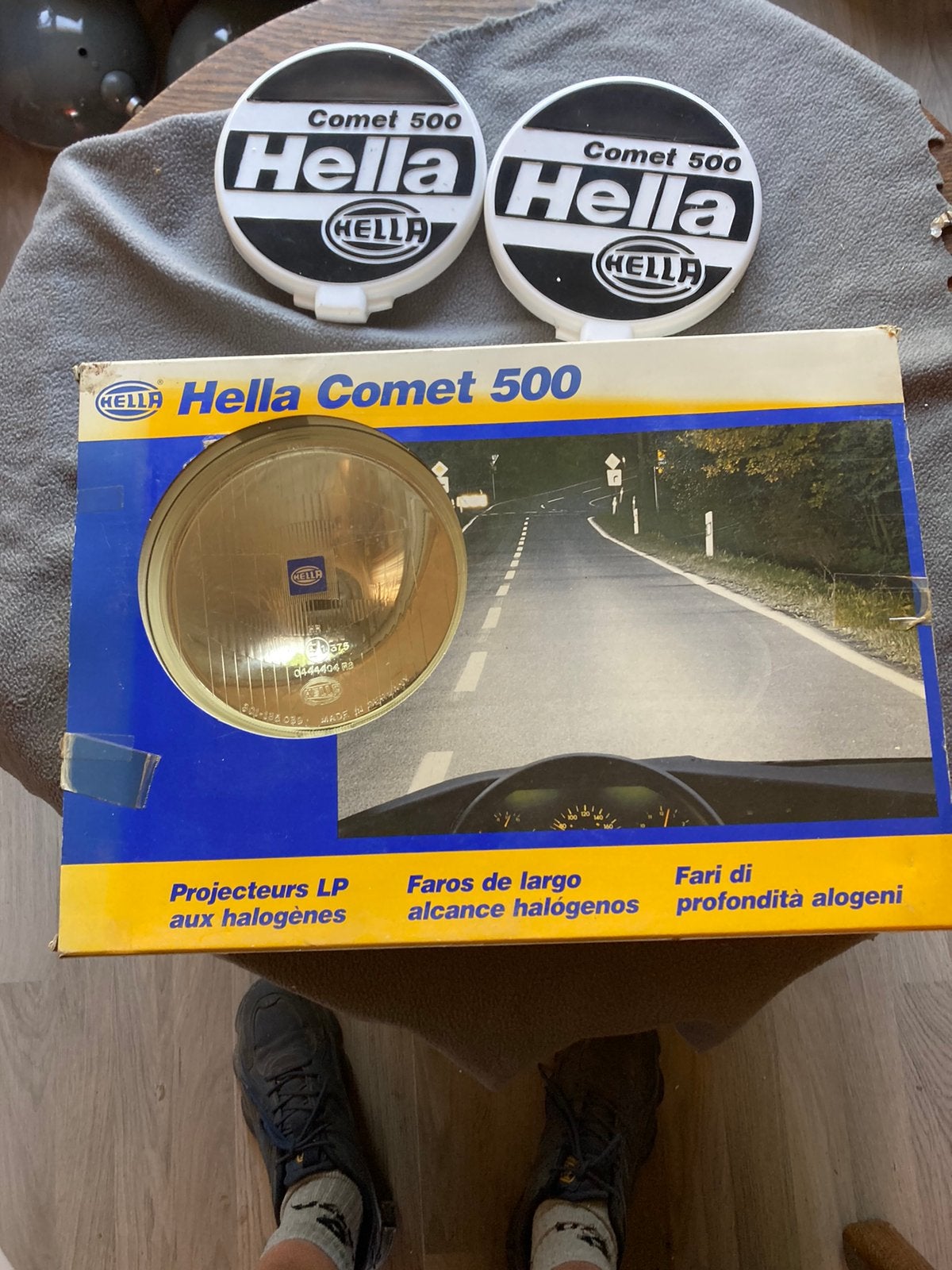 Oldtimer 1 Hella set comet 500 verstralers met covers, Auto-onderdelen, Verlichting, Ophalen of Verzenden, Nieuw
