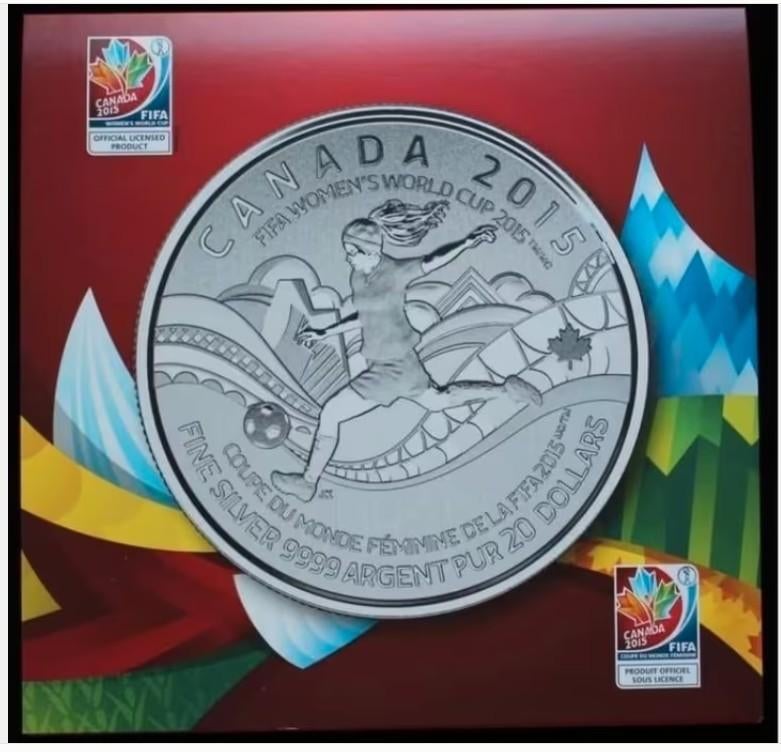 Canada - Silver 20 Dollars 2015 - FIFA Womens’s World Cup, Verzenden, Noord-Amerika, Setje, Zilver