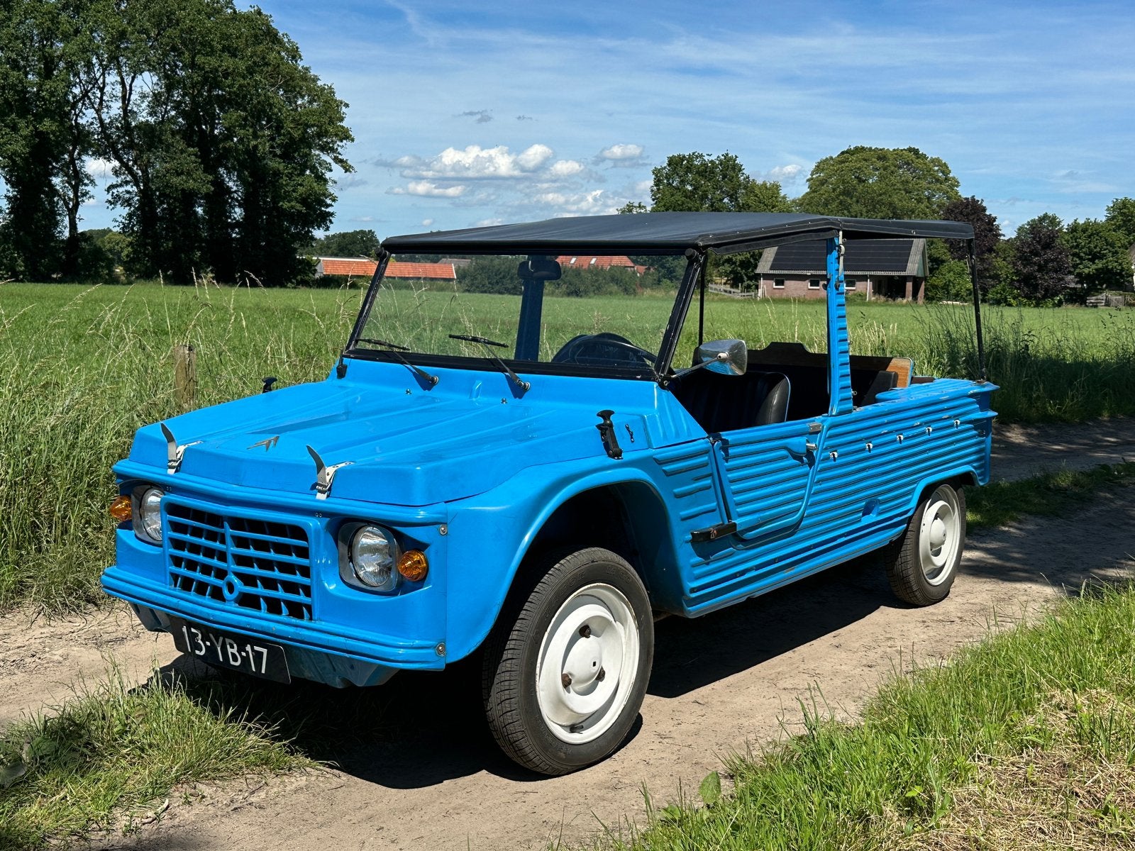 Citroën Mehari 2+2 1973 Blauw 4 Persoons, Voorwielaandrijving, Zwart, Cabriolet, Blauw