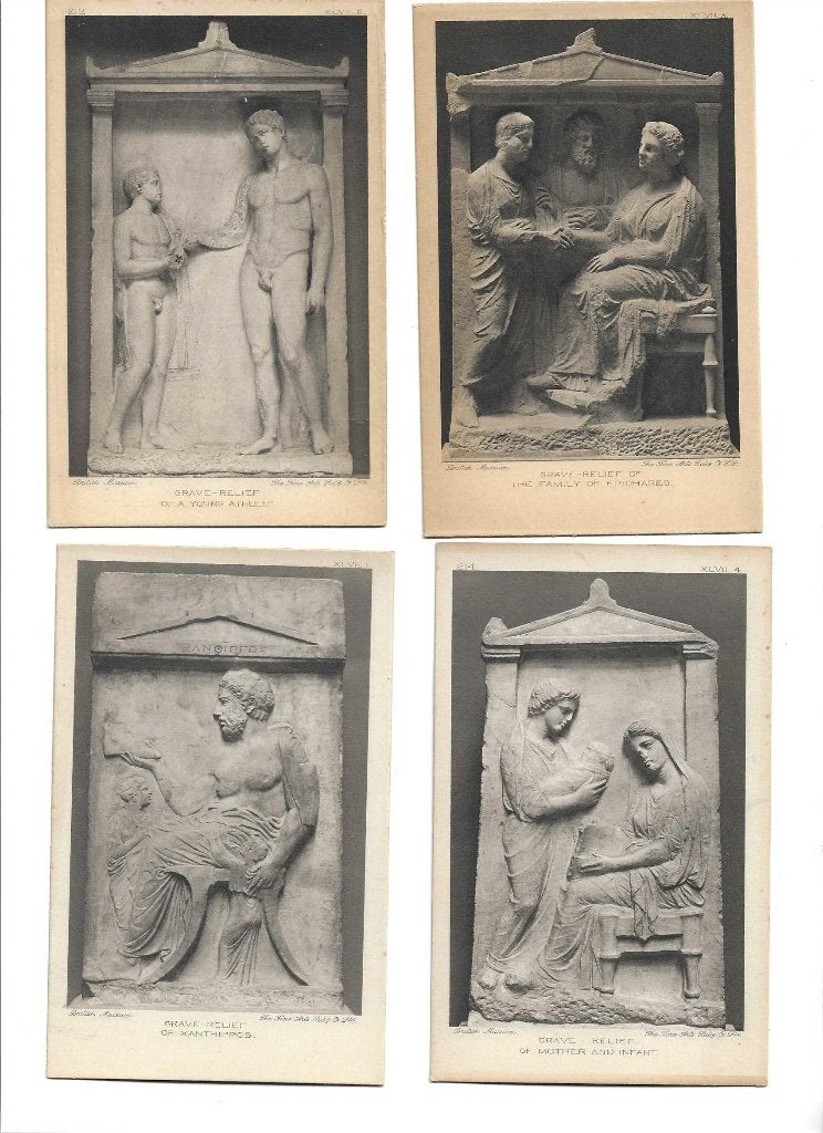graf monumenten  xanthippos  athlete  epichares  4x, Verzenden