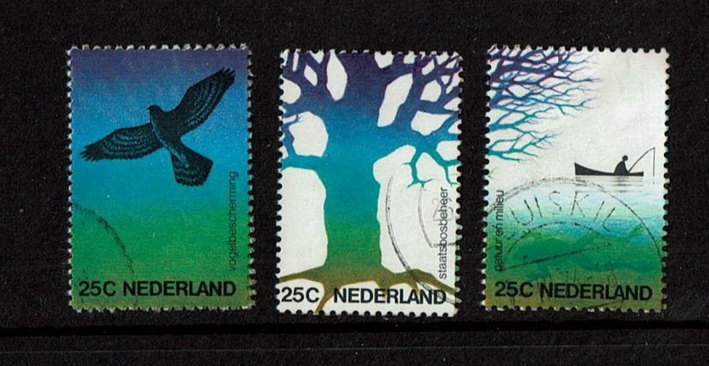 Nederland NVPH 1043-1045 gestempeld, Verzenden, Na 1940, Gestempeld
