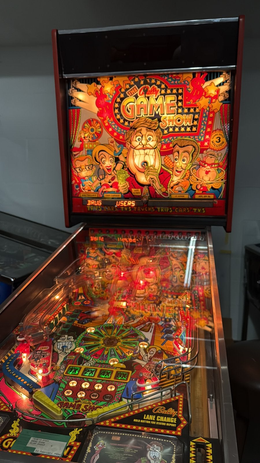 Flipperkast - The Bally Game Show - Bally 1990, Ophalen, Gebruikt, Flipperkast, Bally