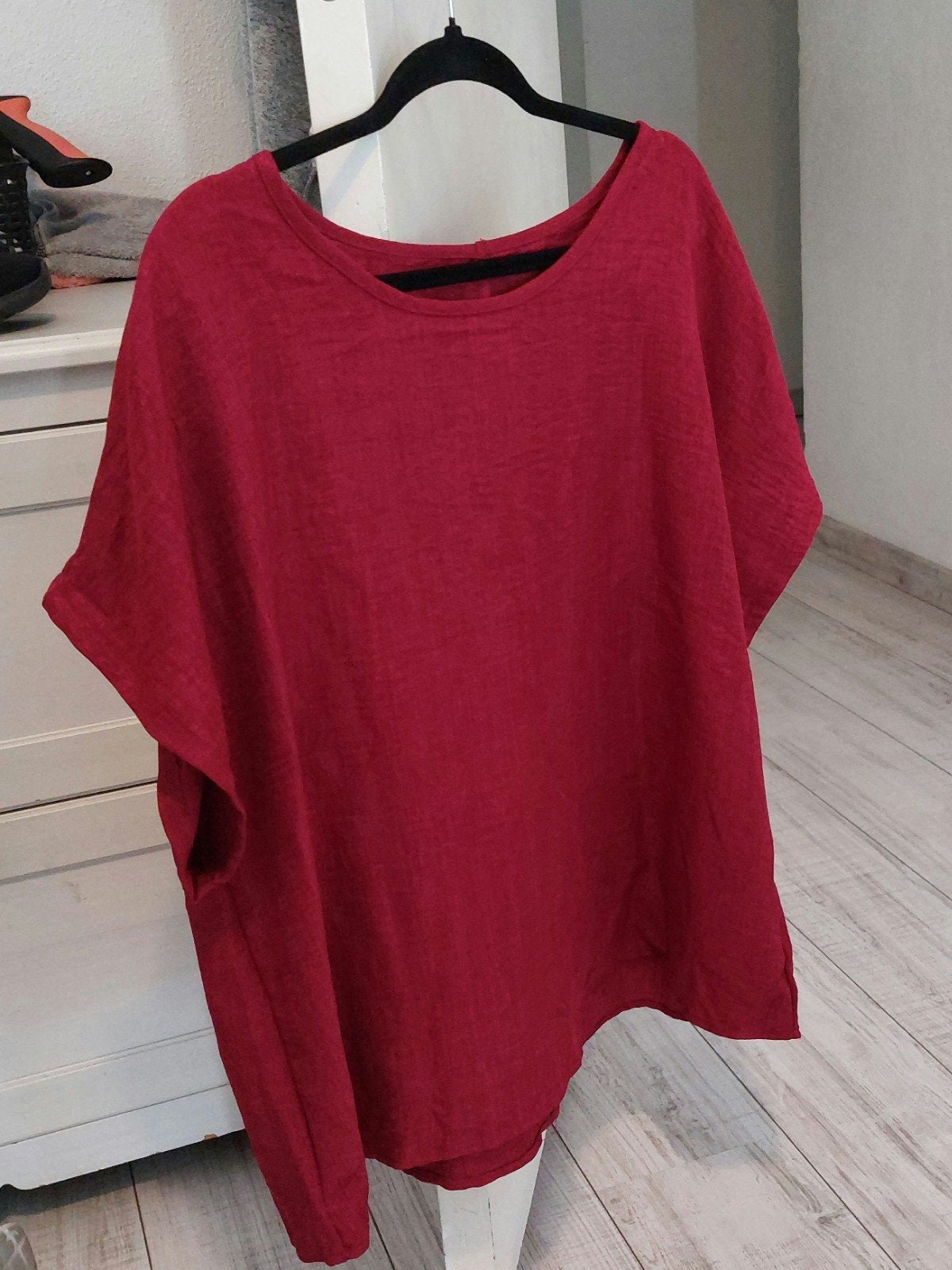 Leuk rood zomer pak maat 50 tijgerprint broek 50, Maat 46/48 (XL) of groter, Ophalen of Verzenden, Zo goed als nieuw, Zonder mouw