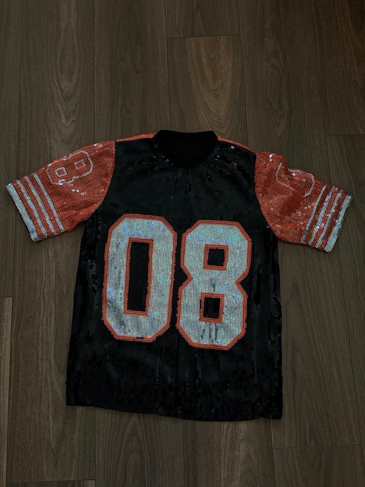 Glitter shirt maat S - Perfect voor Koningsdag!, Oranje, Ophalen of Verzenden, Korte mouw, Maat 36 (S)