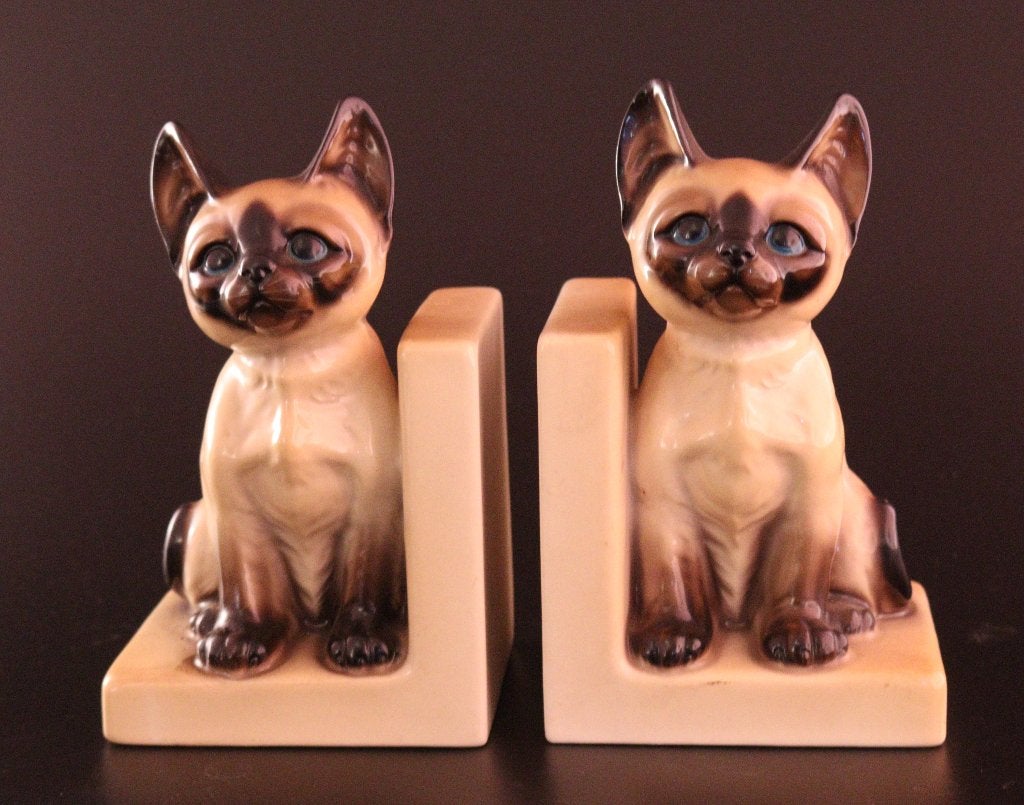 Vintage Siamese Kat Boekensteunen - Keramiek, Antiek en Kunst, Ophalen of Verzenden