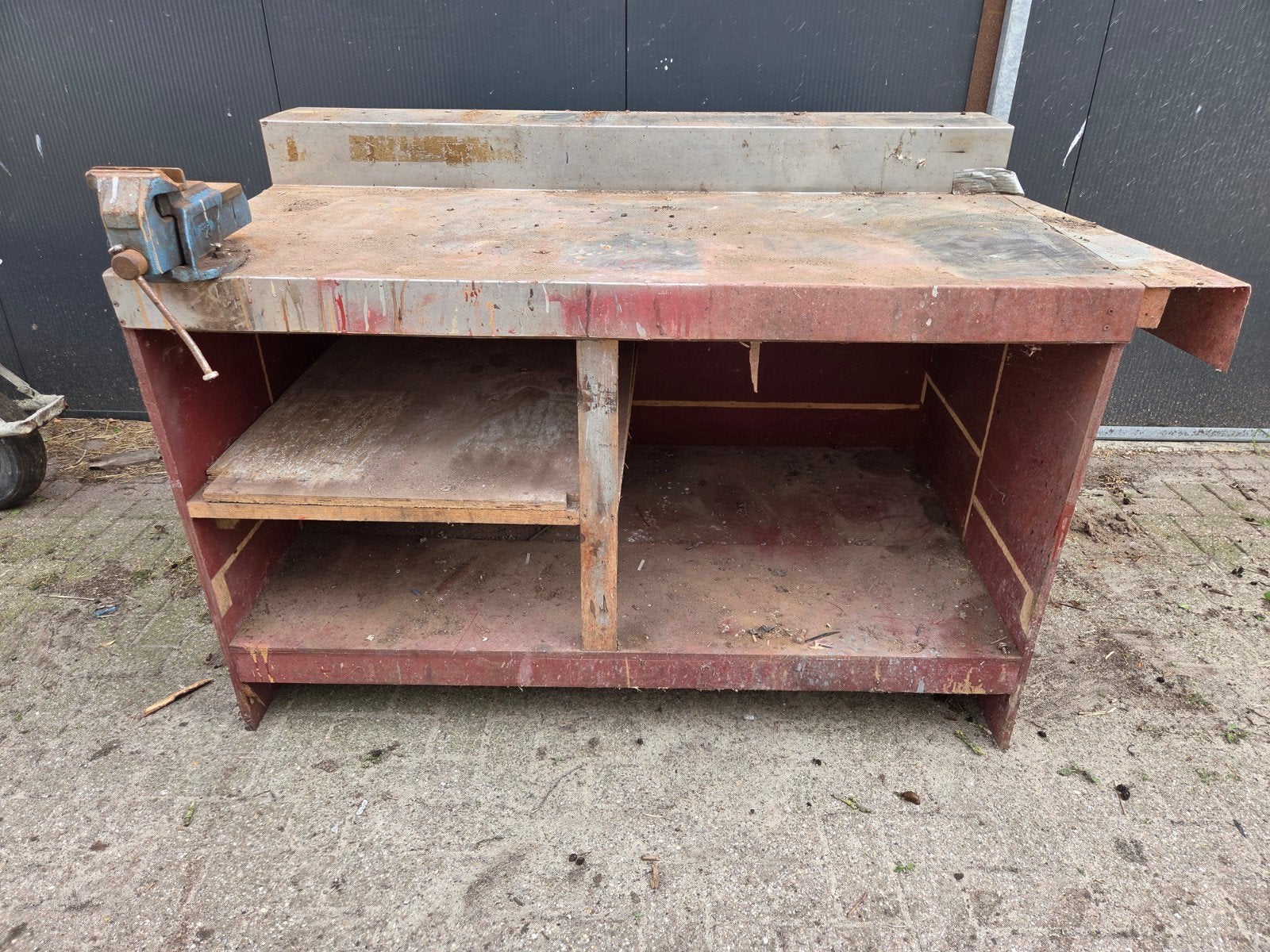 Werkbank met bankschroef, Ophalen, Gebruikt, 120 tot 170 cm, Bankschroef