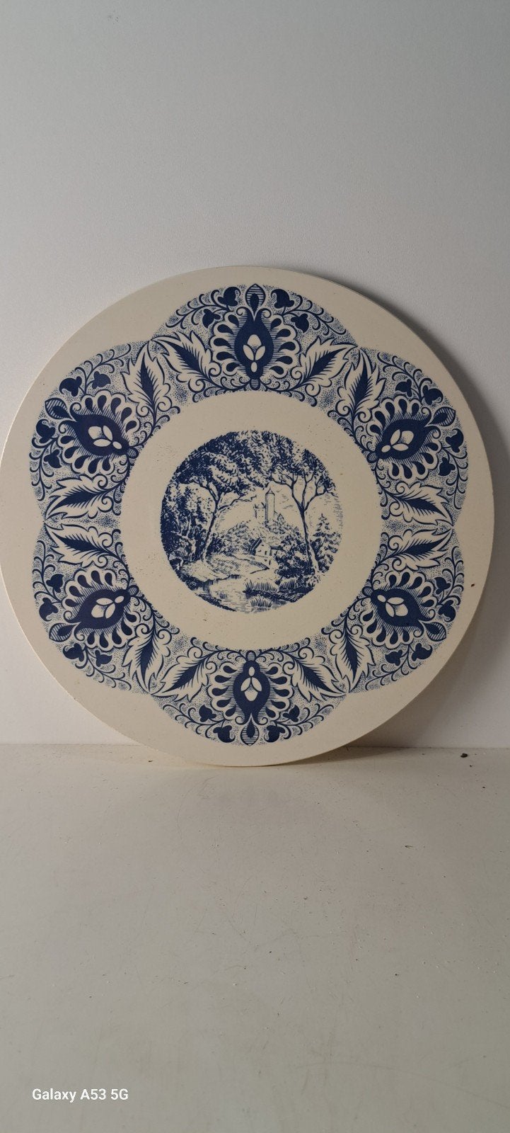 Grünstadt Keramisch Taartbord Model 9101 Jaren '50 Blauwdruk, Antiek en Kunst, Antiek | Keramiek en Aardewerk, Ophalen of Verzenden