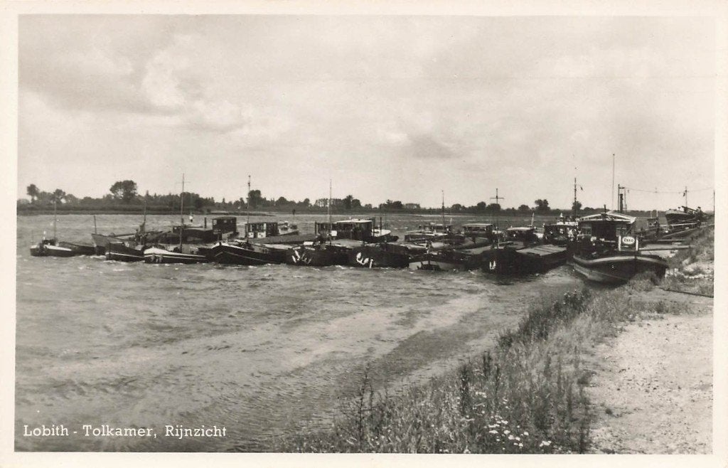 Lobith - Tolkamer, Rijnzicht, Ophalen of Verzenden, 1940 tot 1960, Ongelopen, Gelderland