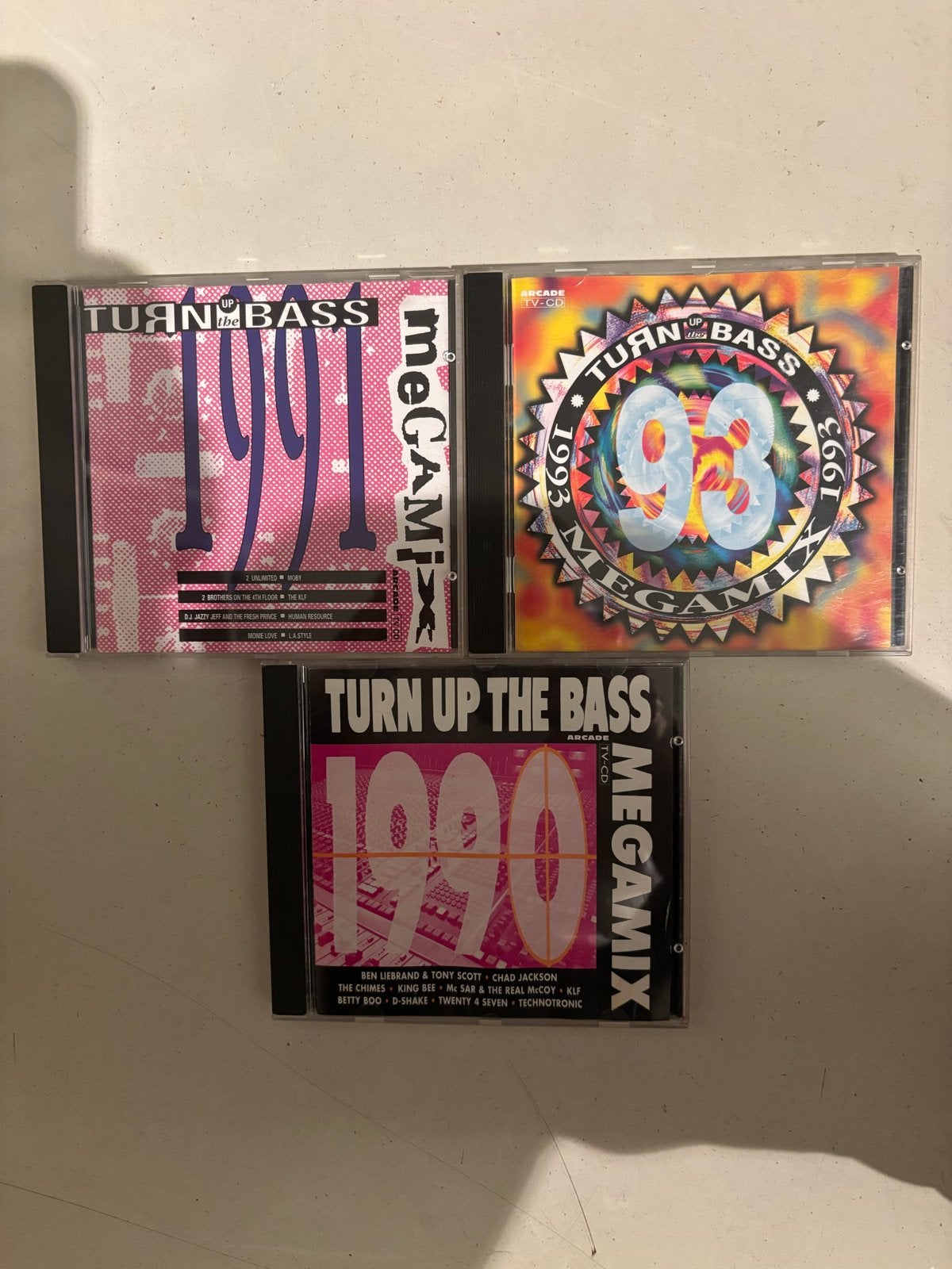 Turn Up The Bass Megamix 1990, 1991 & 1993 CD's, Cd's en Dvd's, Ophalen of Verzenden, Dance, Verzamelalbum, Inclusief doosje