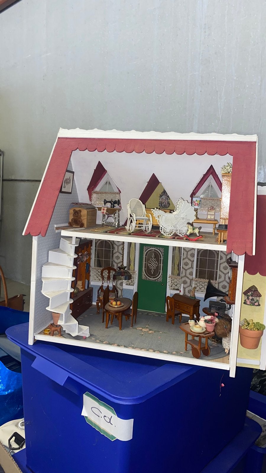Antiek houten poppenhuizen, Ophalen, Gebruikt, Poppenhuis