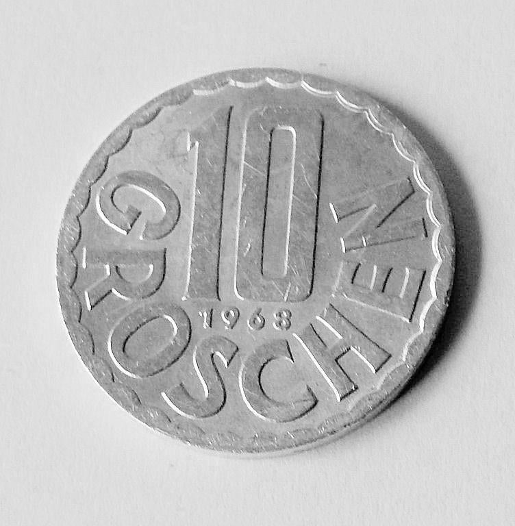 Munt Oostenrijk 10 Groschen 1968, Verzenden, Overige landen, Losse munt