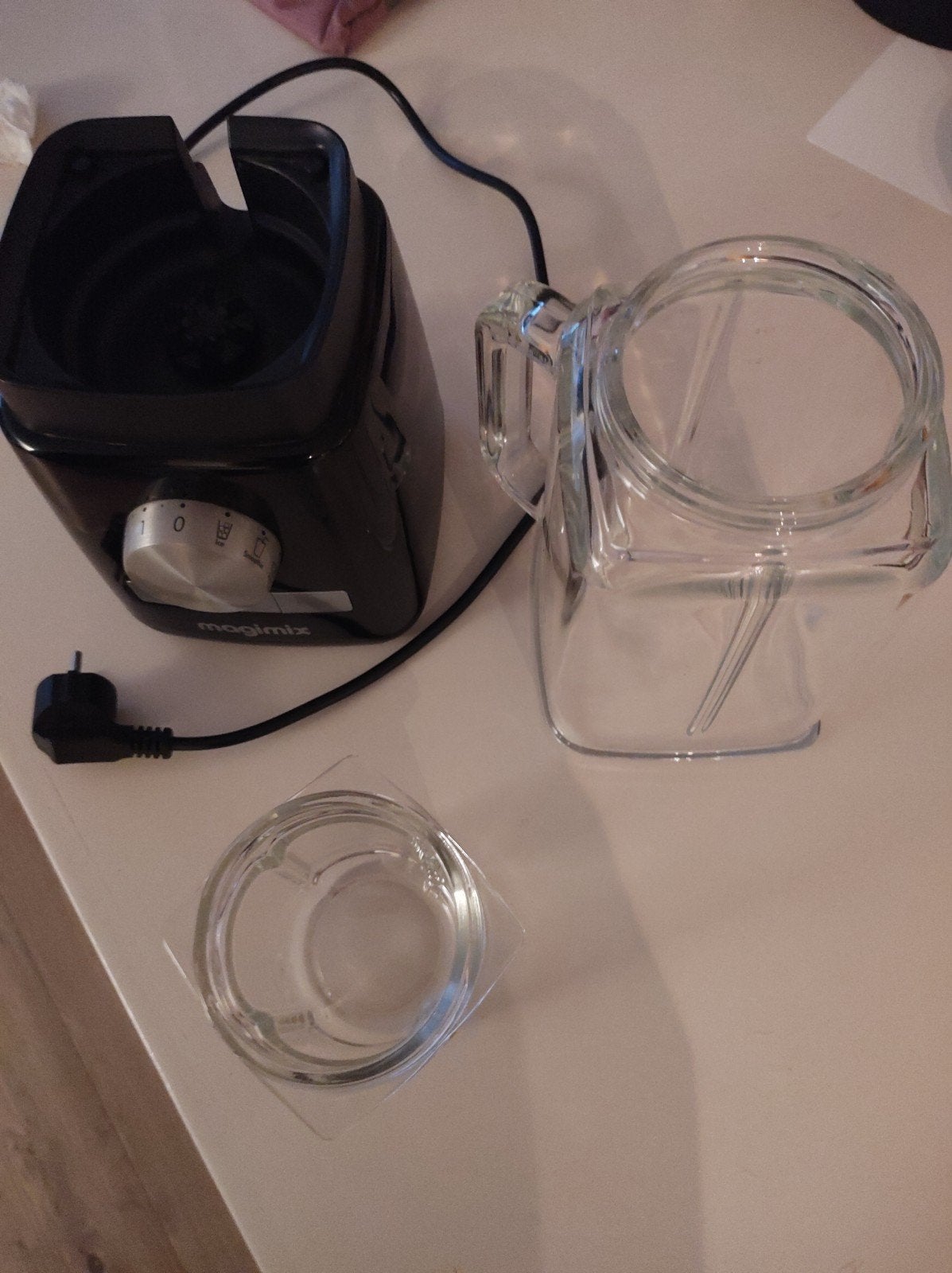 Luxe Magimix Power Blender + Extra Mini Bol / Minikom, 1 tot 2 liter, Ophalen, 3 snelheden of meer